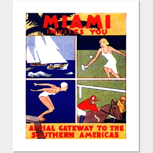 1935 Miami Invites You Posters and Art